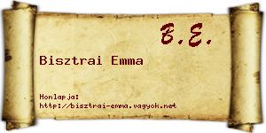 Bisztrai Emma névjegykártya